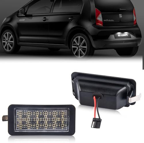 OZ-LAMPE Kennzeichenbeleuchtung für VW up E-up Skoda Citigo E-Citigo Seat Mii E-Mii, Kennzeichen mit Canbus Fehlerfrei, 2 Stücke