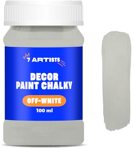 7 Artists Chalk Paint Blanco Roto 100 ml Pintura a la Tiza para Muebles | Pintura Chalk Paint | Pinturas a la Tiza | Chalk Paint Vintage | Pintura Chalk Paint Colores | Pintura Efecto Tiza