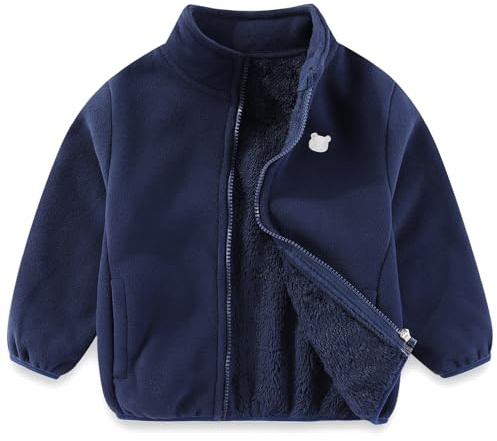 Gajaous Giacca in polarfleece per bambini,giacca calda invernale con zip completa e maniche lunghe per neonati e bambini,abbigliamento autunnale e primaverile