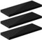 eSituro Wandregal 3er Set, Regal Wand schwarz Hochglanz, Hängeregal, Schweberegal, Regalbrett Bücherregal zum Aufhängen, Wandboard für Wohnzimmer Küche Arbeitszimmer Badezimmer, 60x22.9x3.8 cm