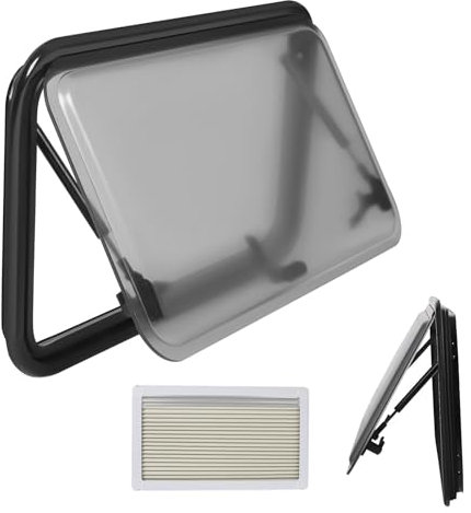 OUBUBY Set di finestre compatte 700 × 400 mm, con oscuramento e protezione dagli insetti, per camper e finestre esterne