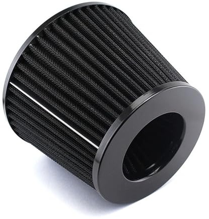 PNBVW Kit filtro aria universale da 64-100mm Filtro di aspirazione a cono freddo Filtro aria in spugna for auto Ad alto flusso Prestazioni da corsa Aspirazione sportiva conica(Black,64mm)