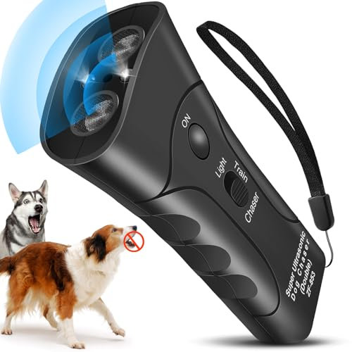 Anti Barking Device - Bark Begone - Ultrasonic Dog Barking Deterrent & 3 in 1 Bark Control Tool, Pet Training Device, Handheld Trainer, Stop Barking & Repellent Indoor Outdoor