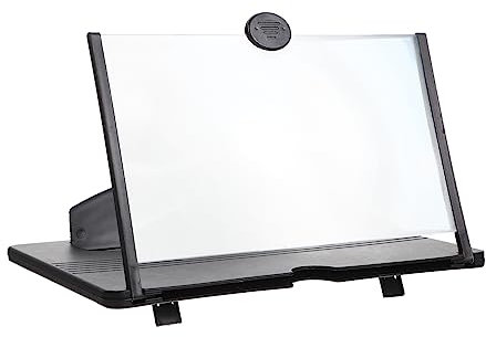 FUNNETOYU Amplificador De Pantalla De Teléfono Móvil 10 Pulgadas Negro para Niños y Adultos Soporte Resistente y Lupa Protectora para Vista Clara y Cómoda