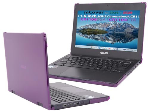 mCover Case Only Compatible for 2024~2026 11.6 ASUS Chromebook CR11 (CR1104CGA or CR1104CTA) Series Laptop Computers (NOT Fitting Any Other ASUS Models)- Purple