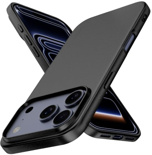 X-level für iPhone 17 Pro Max Hülle, Dünn Handyhülle Weiches TPU Kratzfest Schutzhülle Anti-Fingerabdruck Stoßfest Silikon Case Kompatibel mit iPhone 17 Pro Max, Schwarz