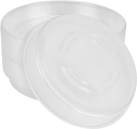 NGOSUET 20 Stück Untersetzer Blumentopf Rund 25cm, Transparent Topfuntersetzer Pflanzen Untersetzer, Kunststoff Blumenuntersetzer Rund für Innen- und Außen Blumentöpfe