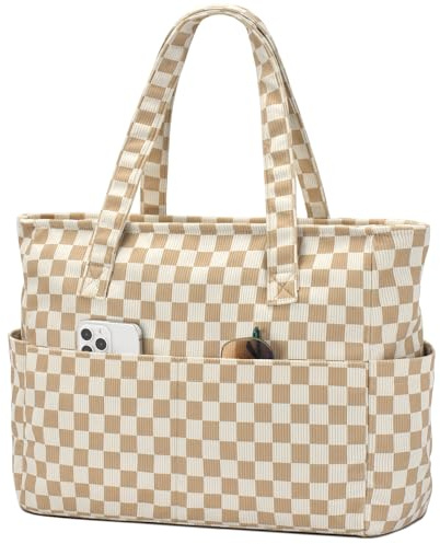 oscaurt Handtasche Damen Wasserdicht Laptop-Tragetasche Tote Bag Groß Einkaufstasche Arbeitstasche Damen Schultasche Faltbar Strandtasche mit Reißverschluss
