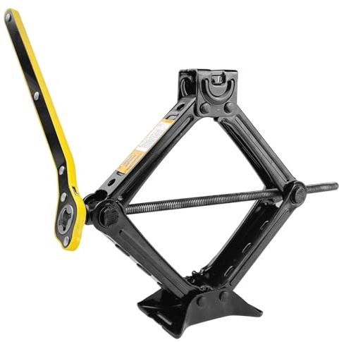 Chiluxendo Les Cric Voiture 2T, Crique Voiture, Crics de Levage, Leve Voiture, Scissor Jack, Cric À Ciseaux, Cric avec Croix de Roue, Clé À Cric, pour Voitures, Camions, Berlines, Fourgonnettes