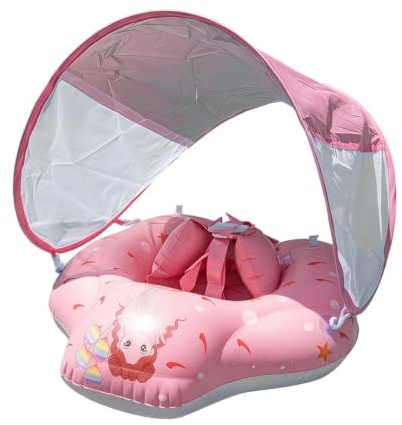 Bouée Bébé Piscine avec Pare-Soleiles UPF 50+ pour Bébé 0-36 Mois