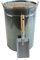 Ascheeimer mit Deckel 25l+ Kohleschaufel Holzgriff