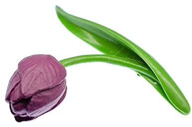 Miniblings Lila Tulpe Brosche violett Blume Blumen Frühling Gummi - Handmade Modeschmuck I Anstecknadel Button Pins