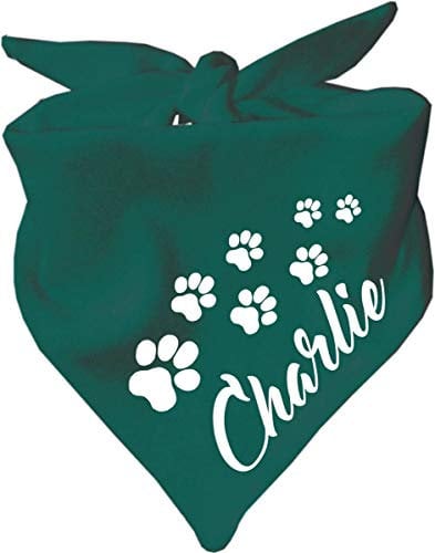 Hunde Dreiecks Halstuch (Fb: türkis) (Gr. 2 (68 cm)) Name des Hundes