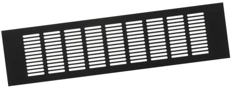 100x400mm Air Vent Cover - Aluminium Ventilation Grille - Black Furniture Grill for Door, Wardrobe, Radiator