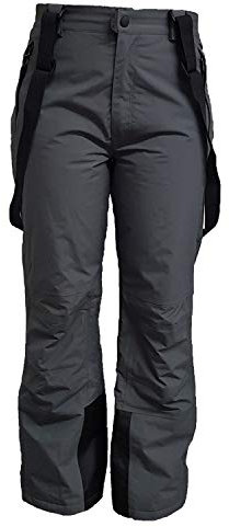 Outburst - Jungen Skihose wasserdicht 10.000 mm Wassersäule atmungsaktiv Winddicht Schneehose gefüttert Funktionshose, grau - 3812948, Größe 152