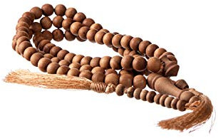 Nusantara Shop Sandelholz Tasbih 99 8 mm – islamische Gebetsperlen, Tasbeeh, muslimischer Rosenkranz, Masbaha, Misbaha, Tesbih, Tespih, Dhikr Perlen, Zikr Perlen, Sibha, muslimische Mala,