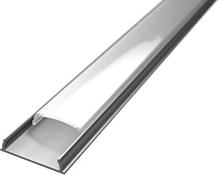 Tivendis LED Profil für LED Stripe 2m | flexibel biegbar Aluminiumprofil | BD mit Abdeckung satiniert
