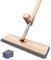 HUOQILIN Trapeador De área Grande Trapeador Plano De Microfibra De 38 Cm De Ancho con Almohadillas para Trapeador De 6 Piezas Trapeador para Piso De Servicio con Mango De Acero Inoxidable