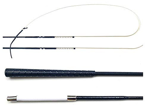 Nbrand JA Horse Fouet à arc 120 cm (poignée blanche)