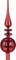 MAGIC Weihnachtsbaumspitze Glas 39cm Baumspitze mit Muster Samt Streifen Tannenbaumspitze Chianti Rot