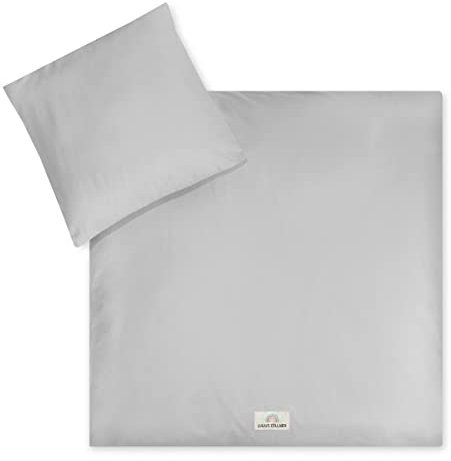 Julius Zöllner Bettwäsche 80x80+35x40 uni light grey
