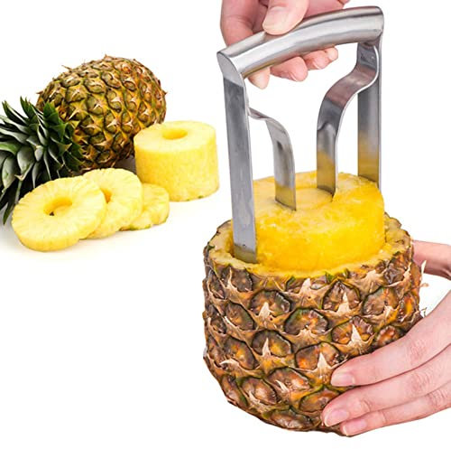 vincente Stainless Steel Pineapple Peeling Machine | Pineapple Peeler Cutter Slicer Corer Easy Small Shapes Machine Kitchen Tool for Home | Fruit Shop Restaurant Supermarket Sharp Knifes Non-Slip