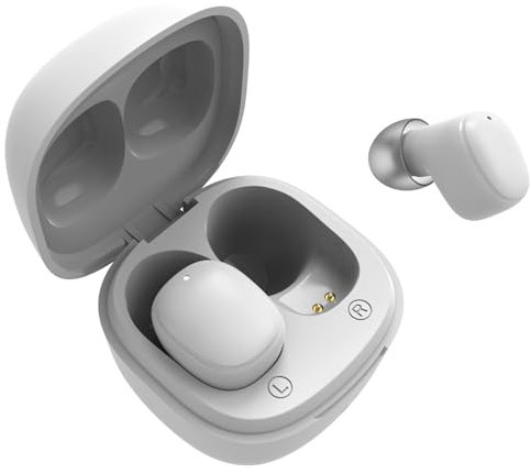 VulTech Cube EP-20WH Cuffie Auricolari Bluetooth 5.3 TWS In-Ear con Microfono, Touch Control, Ricarica USB-C, IPX5, Custodia 3 Ricariche, Compatibili iPhone, Samsung, Xiaomi, Huawei - Bianche