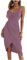 Beaufident Abendkleider für Damen Knielang Brautjungfernkleider für Hochzeit elegant ballkleid Festliche Kleider Party Cocktailkleid,Lila,XL