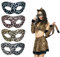 VKI® 4 Stück Venezianische Maske Damen und Herren Maskerade Karnevalsmasken Gesicht Kostüm Fasching Verkleidung, Leopard