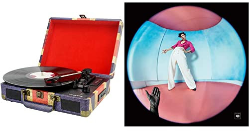 Majestic TT-43 BT/USB/SD/AX, Valigetta Giradischi 33/45/78 Giri Portatile con Bluetooth e Ingressi USB/SD Recorder, Bandiera UK & Fine Line (Vinile Gatefold + Poster)