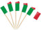 AhfuLife 200 Stück Italien Zahnstocher Flaggen, Italienische Deko Fahne Klein Mini Zahnstocher für 2025 Damen Fußball EM Eurovision WM Olympische Cupcake Topper Toothpick Cocktail Party Pub Deko