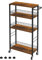 YBING Carrito de Almacenamiento Delgado de 4 Niveles para Cocina con Ruedas, Color marrón rústico, 31D x 46W x 60H cm