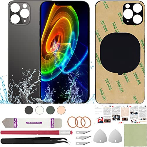 ReuWeu Back Cover Glass Replacement Compatible with iPhone 11 Pro Max 6.5 + Professional Tools (Matte Space Gray)