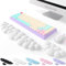 2PCS Cloud Wrist Rest Keyboard,Memory Foam Keyboard Palm Rest,Lightweight with Non-Slip Base for Typing Pain Relief,Ergonomic Keyboard Pad with Wrist Support for Home,Office,Computer,Laptop,Gaming,Mac
