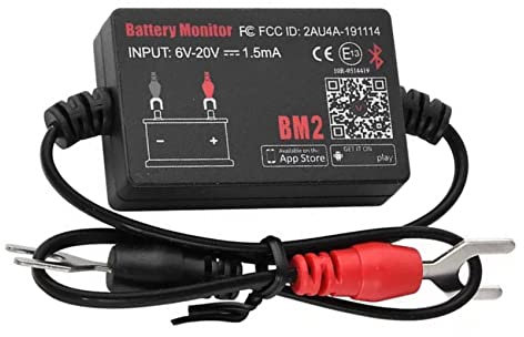 Puooifrty Testeur de Tension de Moniteur de Batterie 12V Bluetooth 4.0 Analyseur de Batterie de Voiture Test de Démarrage de Charge