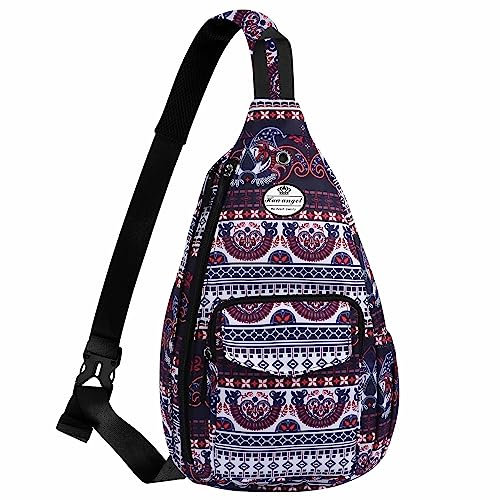 HUA ANGEL Stylisch Brusttasche Crossbody Bag Leichter Rucksack Damen Heren Wasserdicht Sling Bag Brusttasche UmhäNgetasche Mit Flaschenfach FüR Reisen Sportlich Wandern