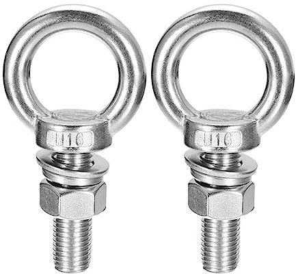 sourcing map Boulon à œil de levage, 1 ensemble de boulons à œil M16 x 50 mm avec rondelle d'écrou en acier inoxydable 304 bague de levage pour article suspendu