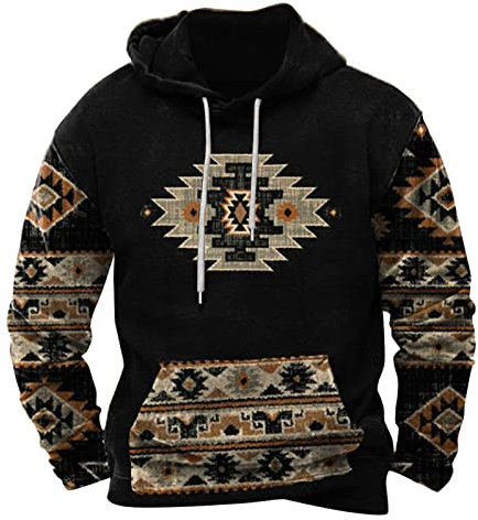 KONG JIMFAN Hoodie Herren Casual Pullover Herren Print Dept Hoodie and Hoodie Hoody Herren Mit Kapuze Unterhemd Herren Langarm Schwarzer Pullover Herren,Black,S