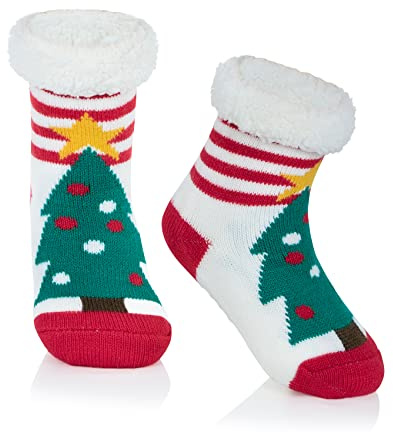 Durio Chaussettes d'hiver pour enfants filles et garçons - Douces et moelleuses - Chaudes - Chaussettes douillettes - Chaussettes thermiques - Chaussettes de maison - Chaussettes de sol pour enfants