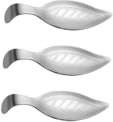 HOMSFOU 3pcs Stainless Steel Tea Spoon Stainless Steel Scoop Tea Condiments Salt Spoon Candy Scoops Tea Loose Stirring Spoon Soup Vintage 304 Stainless Steel Food Spoon