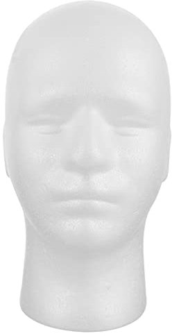 Beaupretty 2st Schaufensterpuppenkopf Hut Für Afro-perücke Styroporkopf Männlich Manika-köpfe Männerkopfmodell Anzeigen Kopf Aus Styropor Schmuckhalter Kopftyp Mann Weiß Schaum