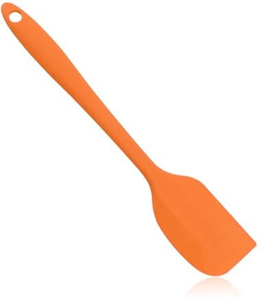 Rumyve Silicone Spatula for Cooking,Non-Stick Rubber Spatula Heat Resistant, Cooking Bake Scraping Mixed Kitchen Utensils Non-Stick Pan/Wok(Orange)