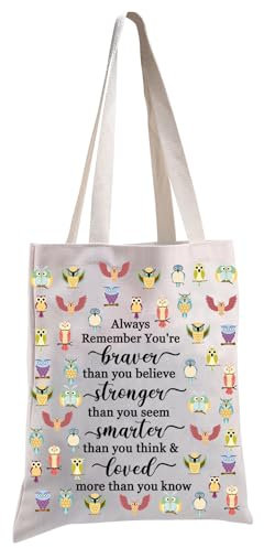 ENSIANTH Eulen-Geschenke für Eulenliebhaber, Tragetasche, Eule, Segeltuch, inspirierende Eule, Tierliebhaber, Geschenke, wiederverwendbare Einkaufstaschen, Eule Tragetasche, large