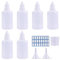 6 Stück Liquid Flaschen 50ml, Tropfflasche Leer Plastikflaschen Quetschflaschen Reiseflasche Dosierflasche mit Kindersicherung Deckel Inkl. Trichter Messbecher Etiketten (50ml)