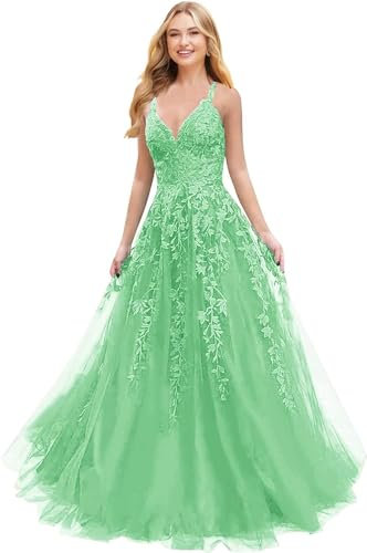 Fuomomo Vestidos de quinceañera con Hombros Descubiertos y Tren Vestidos de Dulce 16 de Tul Brillante