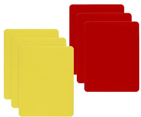 ONLYKXY 6pcs PVC Red Yellow Soccer Cards Set Warning Ejection,4x3.15in