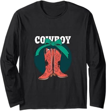 Coquette - Stivali da cowboy con fiocco rosa Y2K, per ragazze e donne Maglia a Manica
