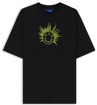 HUGO Herren Nugix T-Shirt aus Baumwoll-Jersey mit grafischem Logo-Print