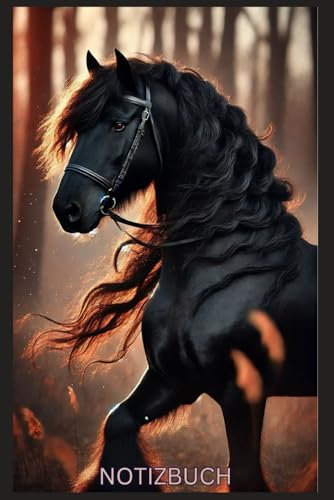 Friesen Pferd Notizbuch, Buch: Das perfekte Geschenk für Pferde Liebhaber & Fans, mit Pferdemotiv Liniert: Kalender, Taschenbuch, Organizer, Planer, ... Ratgeber, Zubehör, Book, Mann,Friesenpferde