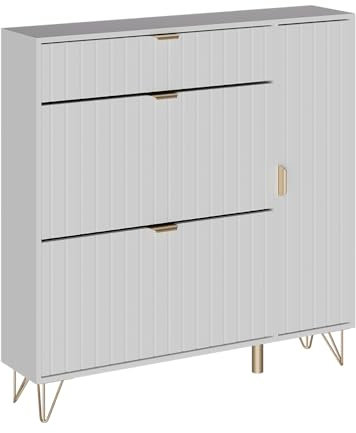 Vicco Schuhschrank Helge, Weiß, 108 x 107.5 cm